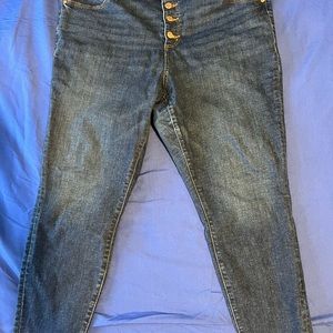 Loft Plus Size 18 Button Fly Skinny Blue Jeans
Bundle Deal 3/$20